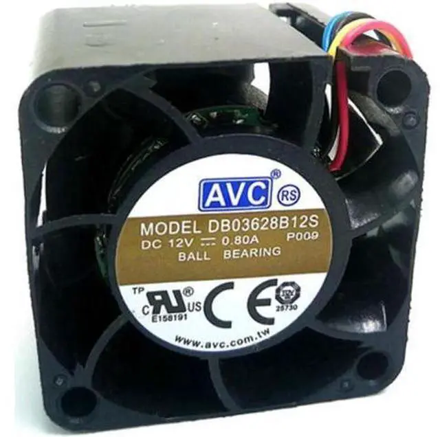 Main image of for AVC 36x28mm DB0362812S DC12V 0.8A Ball bearing 4 wires 4 pins PWM Server fan