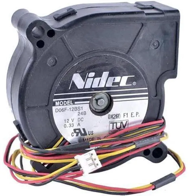 Main image of D06F-12BS1 6025 6cm 60mm 12V 0.33A Double Ball Bearing High Volume Centrifugal Turbine Blower Fan