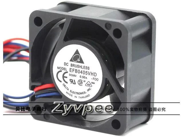 Alt view image 3 of 3 - for Delta 40*20mm EFB0405VHD 5V 0.5A 3 wires 3 Pins 4cm case fan for notebook, switch router