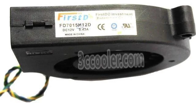 Main image of for FirstD FD7015H12D 12V 0.43A 4 Wires 4 Pins Connector Blower Fan