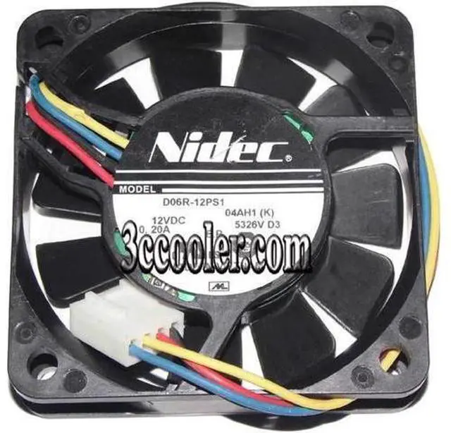 Main image of for 60*15mm D06R-12PS1 12V 0.2A 4 wires 4 pins 60mm case fan