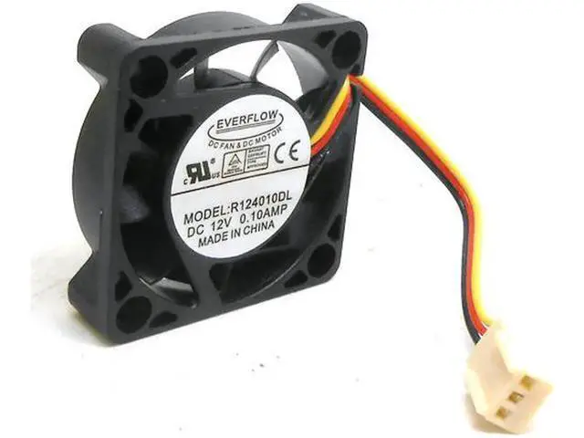 Alt view image 3 of 3 - for EVERFLOW 4010 R124010DL 12V 0.1A 3 Wires 3 Pins connector Square DC Fan