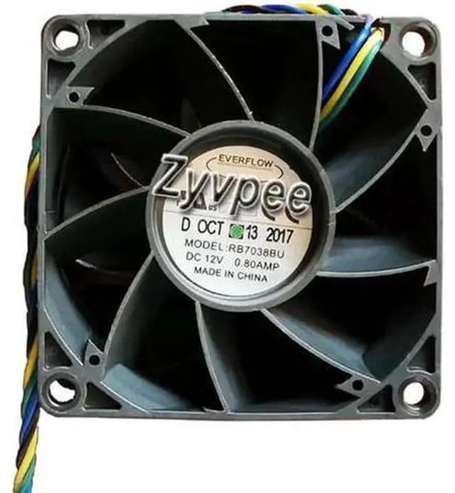 Main image of for 70mm 7038 RB7038BU DC12V 0.8A 4 Wires 4 Pins 7CM Booster Fan