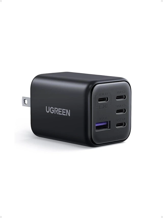 Main image of UGREEN 5-Port 45W USB C Charger Block, PD/PPS/QC 45 Watt Fast Charging, GaN Charger with 4 USB C Port for iPhone 17/16/15, Galaxy S26/S25/S24/S23, Pixel 10/9/8, iPad, MacBook Neo/Air and More