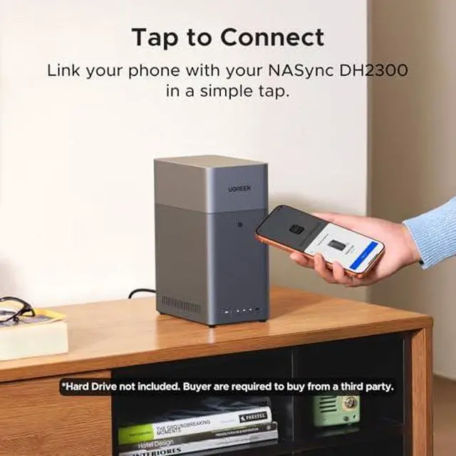 Alt view image 5 of 6 - UGREEN NAS DH2300 2-Bay Desktop NAS,Network Attached Storage (Diskless) Bundle Cat 8 Ethernet Cable 10FT, High Speed Braided 40Gbps 2000Mhz Network Cord Cat8 RJ45 LAN Cables