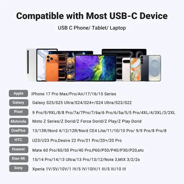 Alt view image 7 of 7 - UGREEN USB C to 3.5mm Audio Adapter 3 in 1 Charger and Headphone Splitter