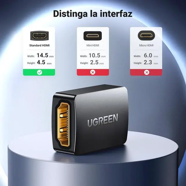 Alt view image 7 of 7 - UGREEN HDMI Coupler 2 Pack, Female to Female, 4K@60Hz HDMI 2.0