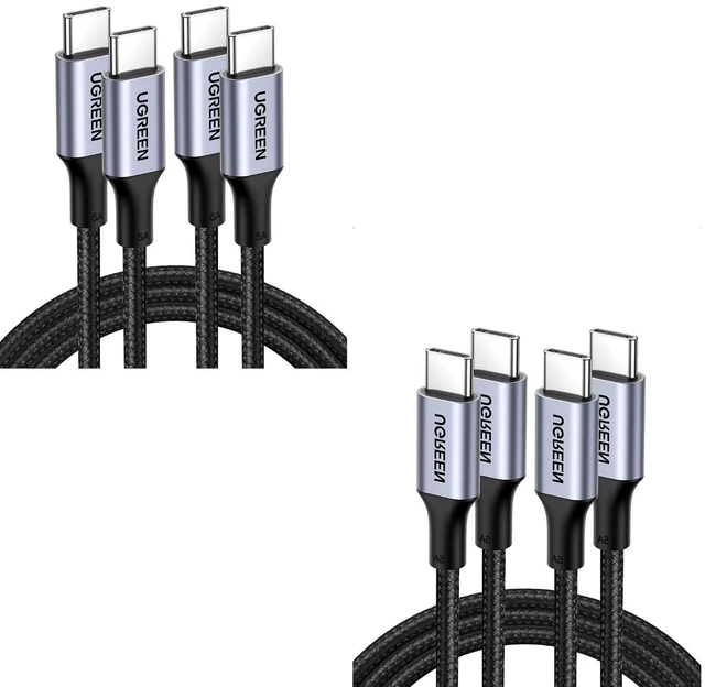 Main image of UGREEN 100W 3.3ft 2-Pack USB C Cable Bundle with 100W 6.6ft 2-Pack USB C CableCompatible with iPhone 17/17 Pro/17 Pro Max, MacBook Pro/Air, Galaxy S25/S24, iPad Pro/Air, Pixel 10