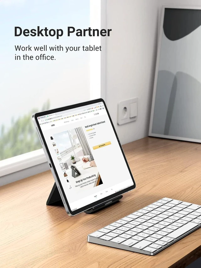 Alt view image 5 of 7 - UGREEN Tablet Stand Black Bundle with Phone Stand Black