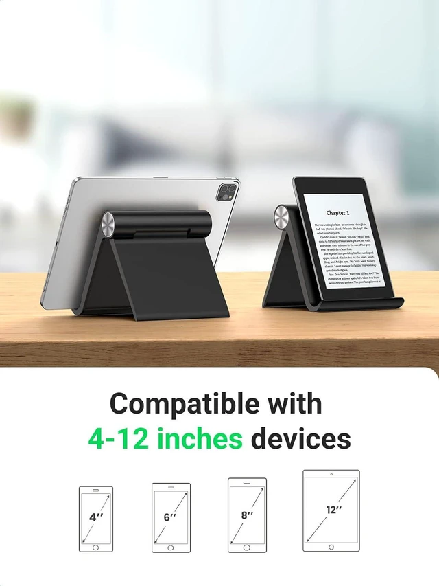 Alt view image 6 of 7 - UGREEN Tablet Stand Black Bundle with Phone Stand Black