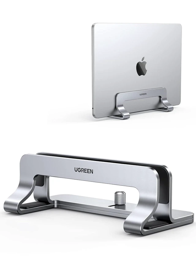 Alt view image 2 of 7 - Vertical Laptop Stand Bundle with Tablet Stand Holder