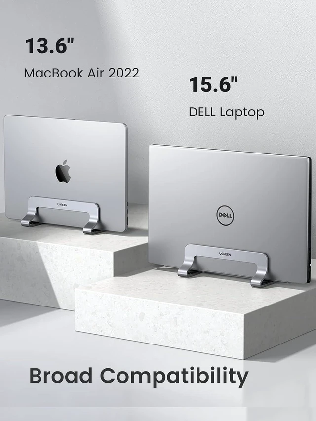 Alt view image 7 of 7 - Vertical Laptop Stand Bundle with Tablet Stand Holder