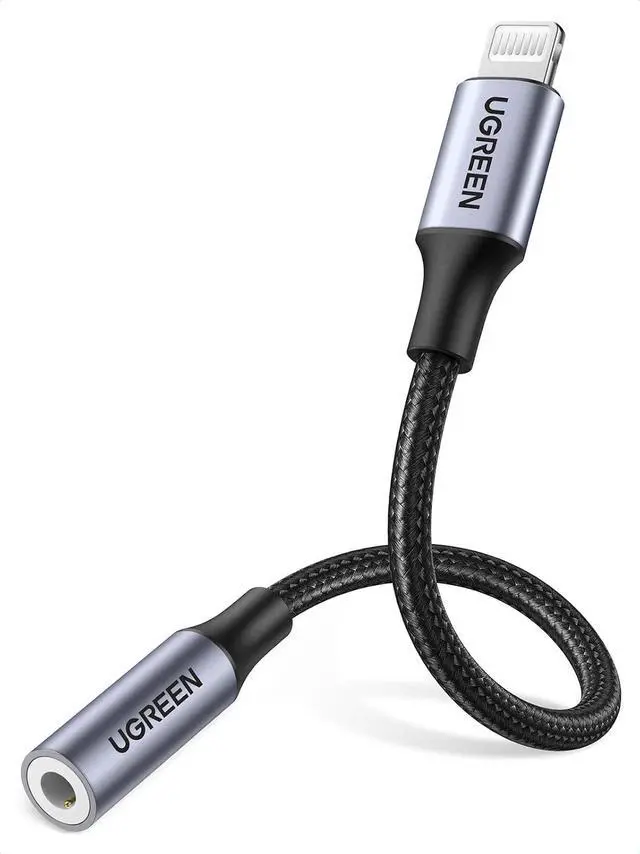 Alt view image 6 of 7 - UGREEN 10FT 4-Pole Braided 3.5mm Audio Cable Bundle with Lightning to 3.5mm Adapter Compatible with iPhone