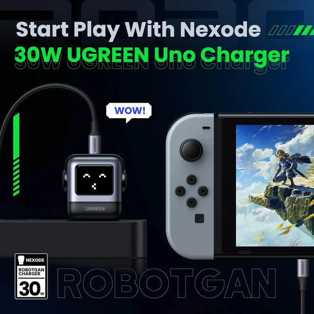 Alt view image 2 of 7 - UGREEN Nexode Robot GaN 30W Bundle with 65W 3 Port Charger