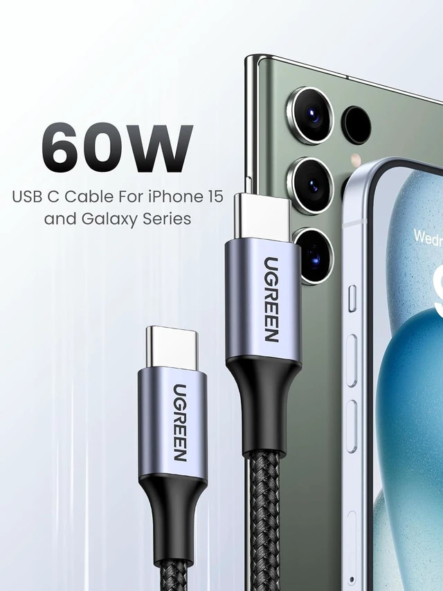 Alt view image 5 of 7 - UGREEN Nexode 65W USB C Charger Desktop Bundle with 60W 2 Pack USB C Cable
