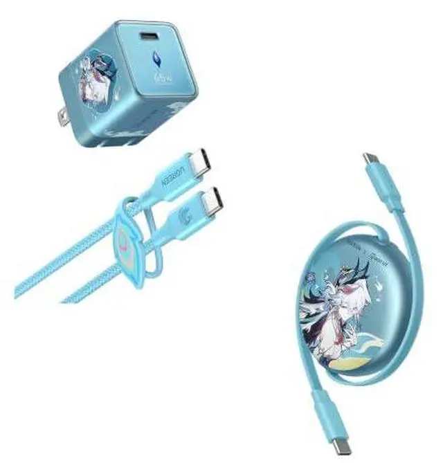 Main image of UGREEN Nexode 100W Retractable Cable and Air 65W Charger Honkai: Star Rail Edition Bundle, Cyan, GaN USB C Charger Set for iPhone 17/16, MacBook Pro/Air, Galaxy S26/S25, iPad, Pixel, Switch, AirPods