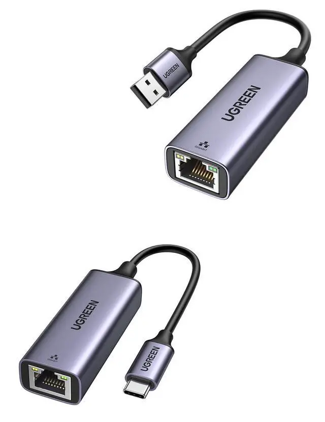 Main image of UGREEN USB C to Ethernet Adapter Bundle with USB to Ethernet Adapter