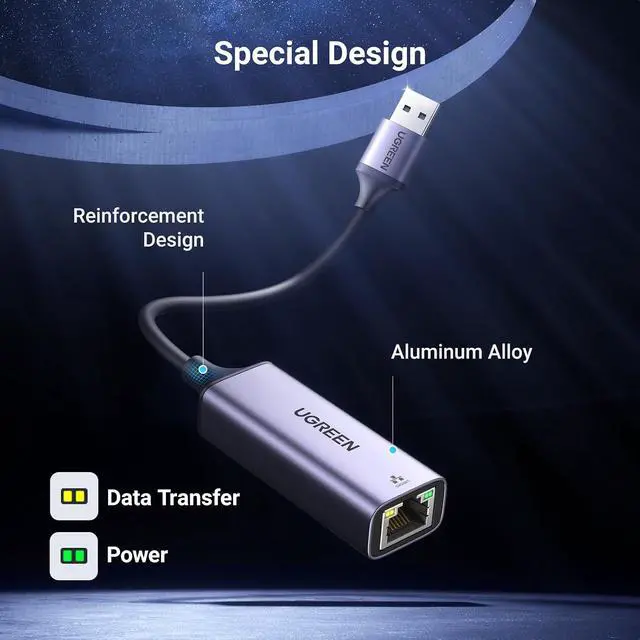 Alt view image 7 of 7 - UGREEN USB C to Ethernet Adapter Bundle with USB to Ethernet Adapter