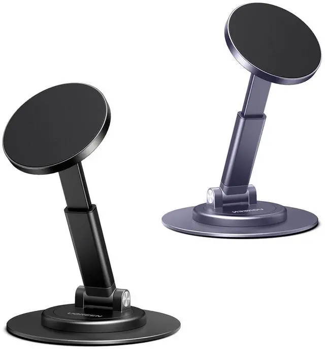Main image of UGREEN Magnetic Phone Stand for MagSafe, Height Adjustable iPhone Stand for Desk with 360° Rotation, Black+Grey