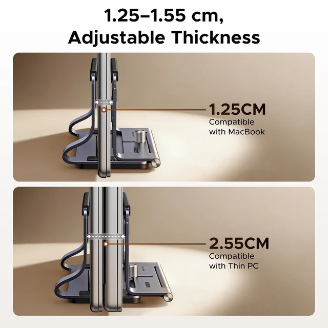 Alt view image 6 of 7 - UGREEN 2-in-1 Laptop Stand for Desk, Horizental & Virtical Laptop Holder