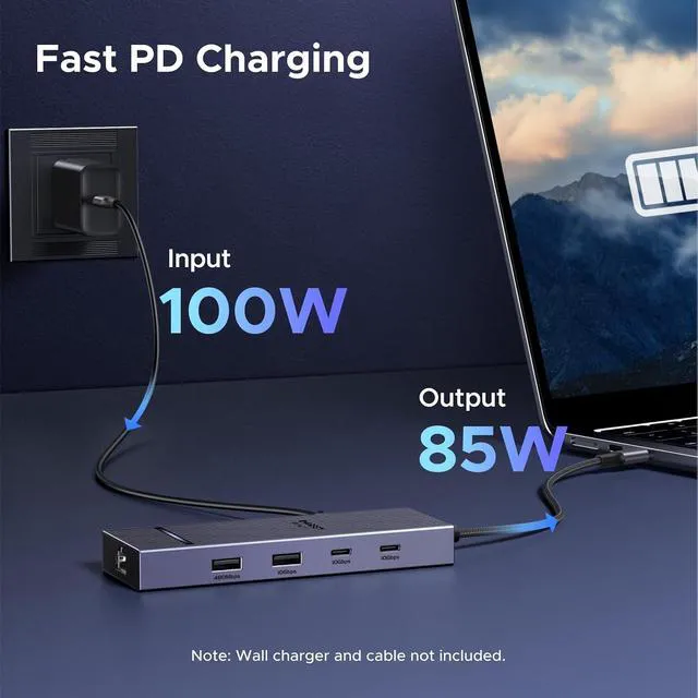 Alt view image 6 of 7 - Revodok Pro 7 in 1 USB-C Hub to DisplayPort 4K 60Hz