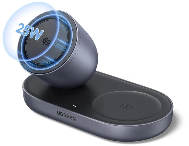 Main image of UGREEN Qi2.2 25W 2-in-1 Magnetic Wireless Charging Station