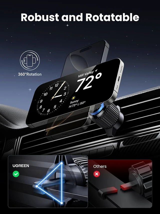 Alt view image 4 of 7 - Qi2 15W Magnetic Wireless Car Charger Mount