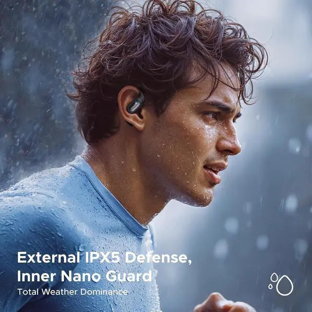 Alt view image 6 of 7 - UGREEN FitBuds Open Ear Hook-on Wireless Earbuds Headphones Bluetooth 6.0