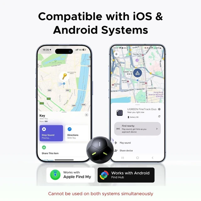 Alt view image 2 of 7 - UGREEN FineTrack Duo Tracker (iOS and Android)