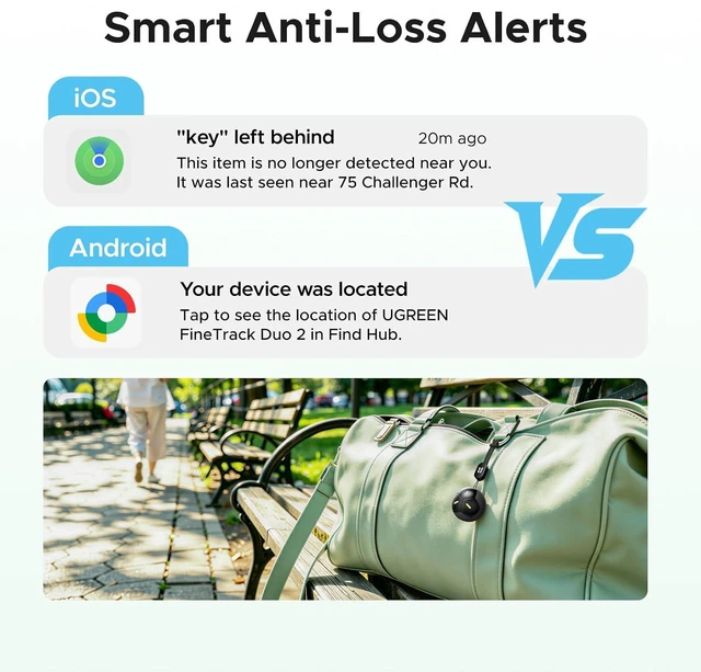 Alt view image 5 of 7 - UGREEN FineTrack Duo Tracker (iOS and Android)
