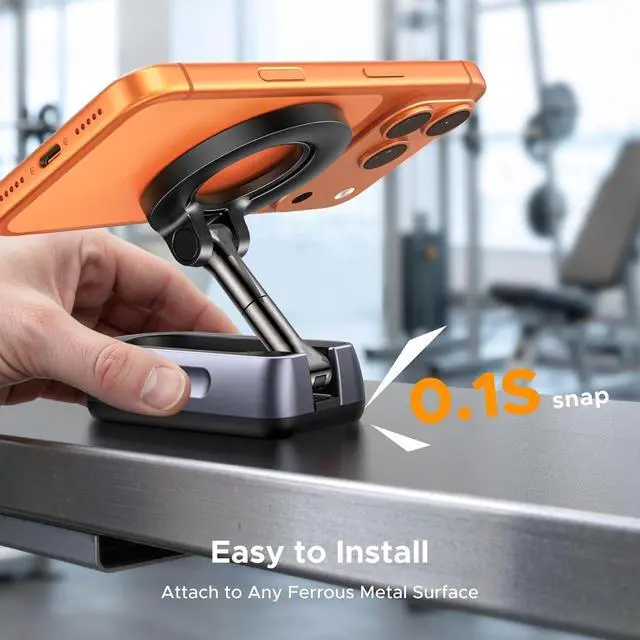 Alt view image 4 of 7 - UGREEN Magnetic Phone Holder for Gym, Dual-Sided Magnets Mount