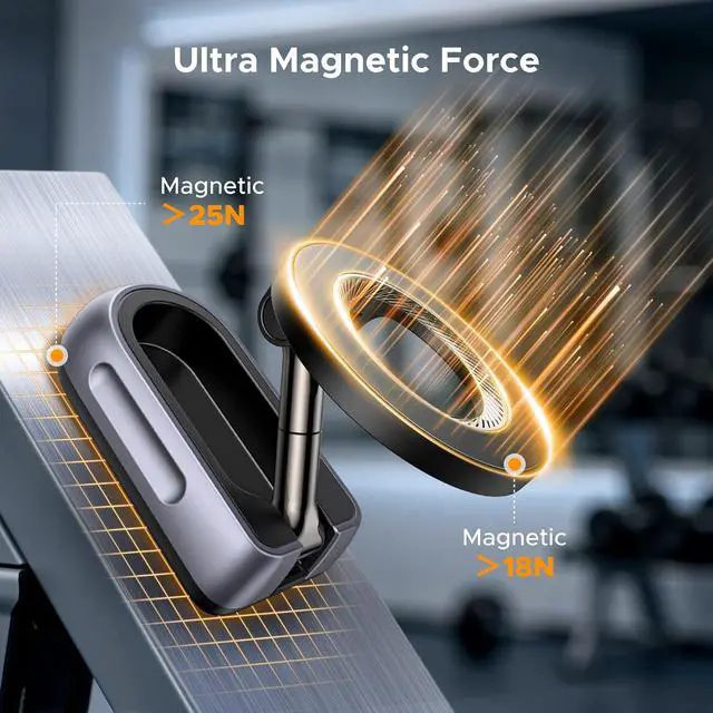 Alt view image 3 of 7 - UGREEN Magnetic Phone Holder for Gym, Dual-Sided Magnets Mount