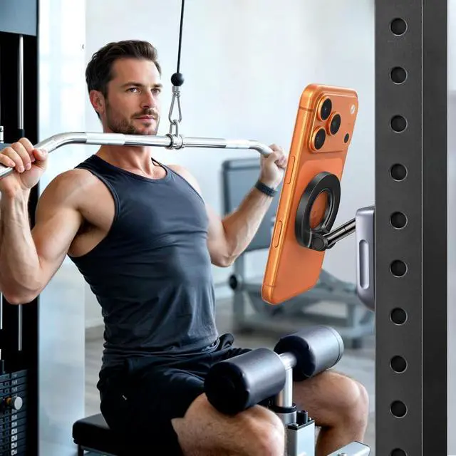 Alt view image 7 of 7 - UGREEN Magnetic Phone Holder for Gym, Dual-Sided Magnets Mount