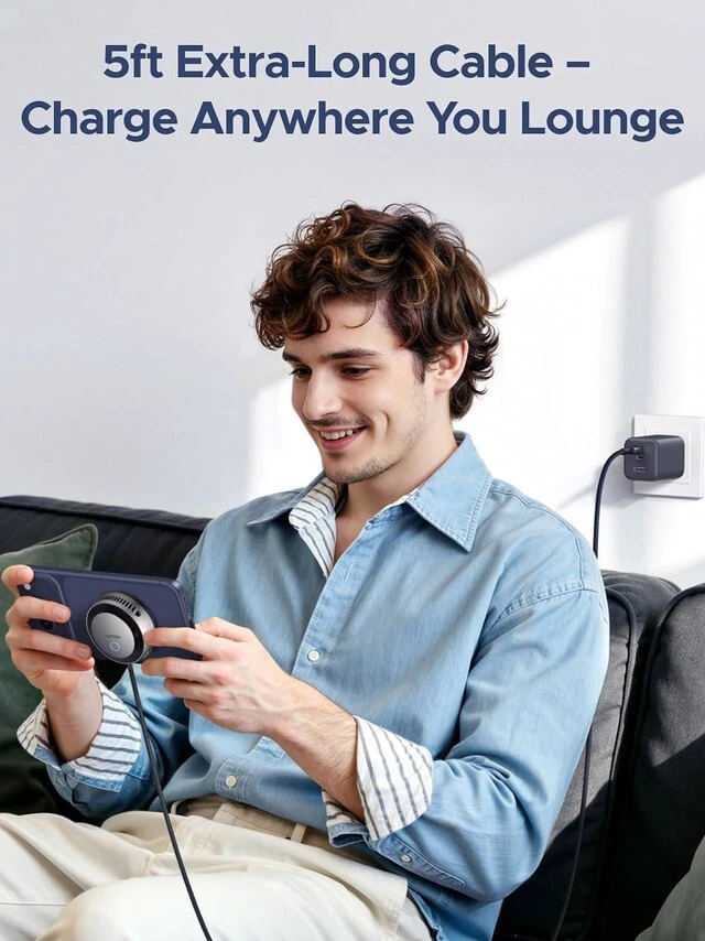 Alt view image 5 of 7 - UGREEN Qi2.2 25W Magnetic Wireless Charging Pad with TEC Cooling Fan