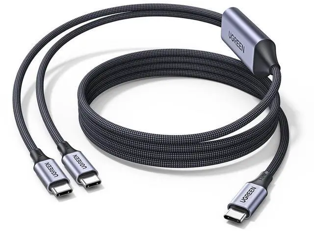 Main image of UGREEN 140W USB C Cable 2-in-1, Fast Charging, 5ft