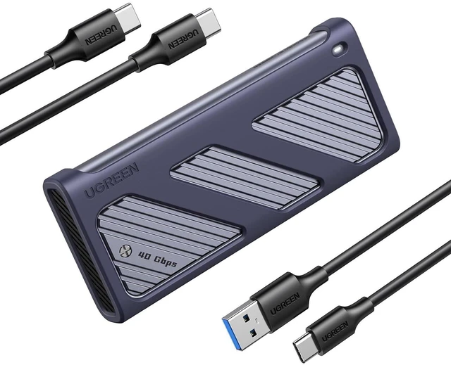 Main image of UGREEN 40Gbps M.2 NVMe SSD Enclosure with Cooling Fan&Anti-Drop Cover