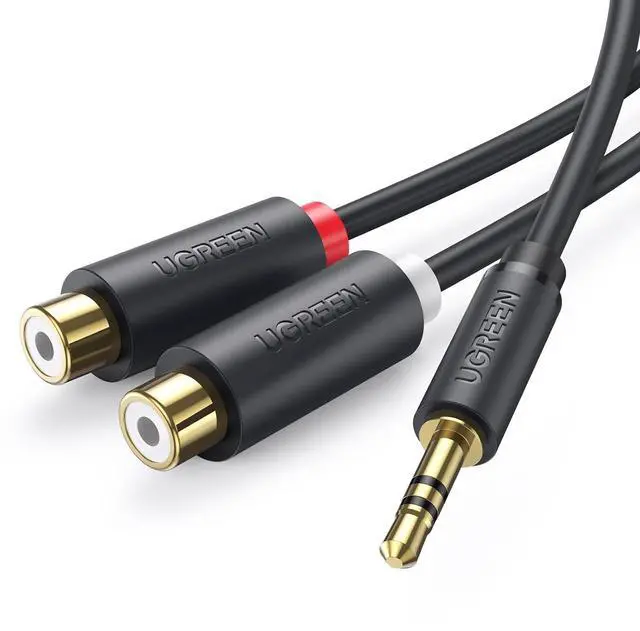 Main image of UGREEN 3.5mm Male to 2 RCA Female Stereo Audio Y Splitter Cable 0.8ft