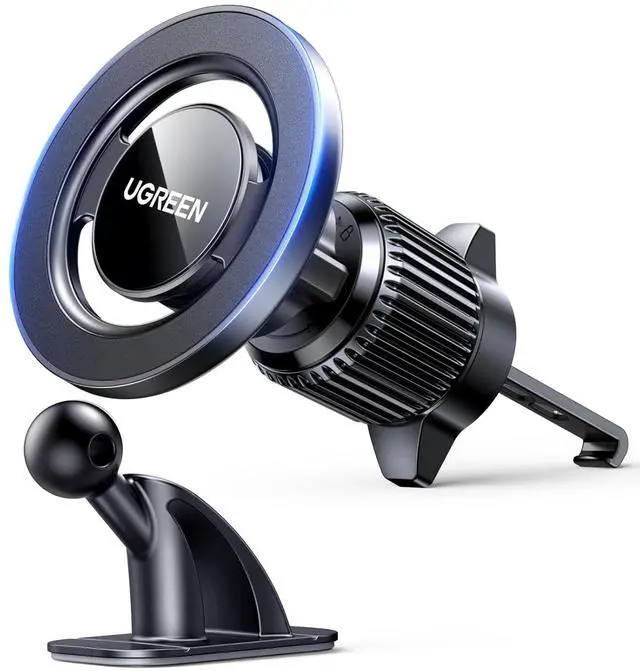Main image of UGREEN Car Phone Mount for Magsafe Magnetic Phone Holder Car Air Vent Dashboard Car Accessories Compatible with iPhone 17 16 15 14 13 12 Pro Max, Strongest Magnet Black
