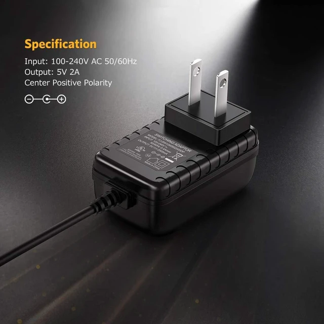 Alt view image 7 of 7 - UGREEN AC DC Power Adapter 5V2A - Power Supply Adapter 100-240V, AC Adapter 2000mA, DC Wall Charger Plug with OD: 3.55mm x ID:1.35mm Compatible for Router/USB Hub/TV Box/GPS/Webcam (Exclude Omma Box)