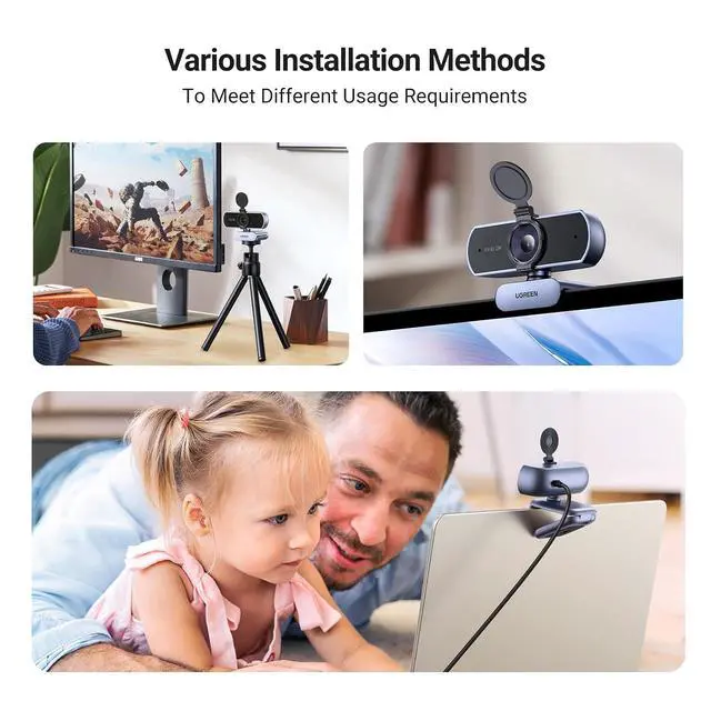 Alt view image 7 of 7 - UGREEN FineCam Lite 2K Webcam with Auto Focus for PC