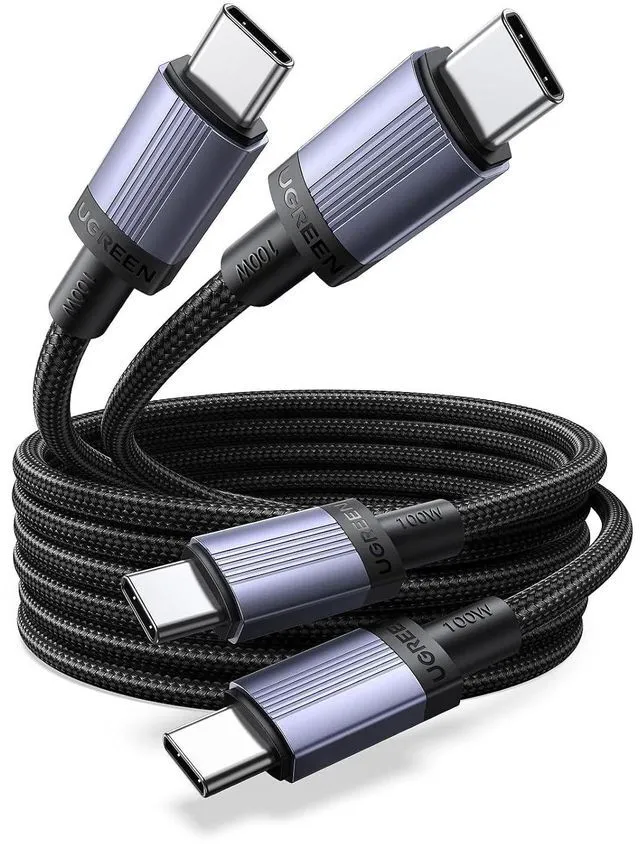 Main image of 100W USB C to USB C Cable, Fast Charging Cable, 2-Pack, 6.6ft