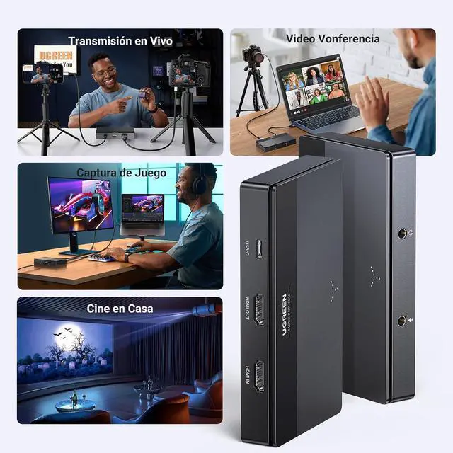 Alt view image 7 of 7 - UGREEN Full HD 2K 30Hz 1080P 60FPS Video Capture Card USB C 3.0