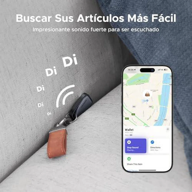 Alt view image 4 of 7 - UGREEN FineTrack (iOS Only) Air Tracker Tags 4 Pack Bundle with Wallet Tracker Card Compatible with Apple Find My