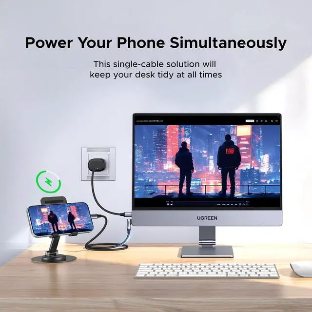 Alt view image 6 of 7 - UGREEN 16 Inch 2.5K Portable Monitor with Magnetic Stand for Work & Gaming