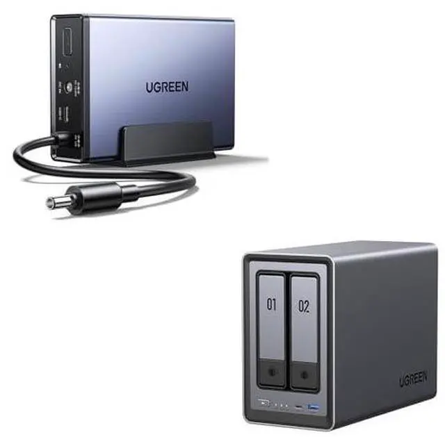 Main image of UGREEN NAS DXP2800 & US3000 UPS 12000mAh Uninterruptible Battery Power Supply Bundle NAS DXP2800 2-Bay with 80TB Storage Capacity