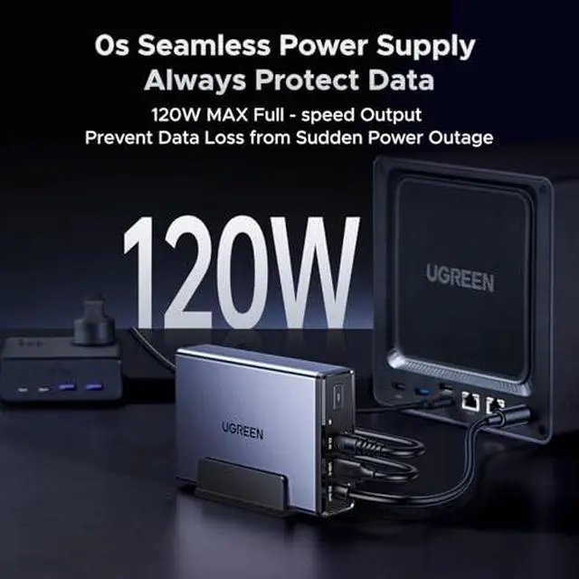 Alt view image 5 of 7 - UGREEN NAS DXP2800 & US3000 UPS 12000mAh Uninterruptible Battery Power Supply Bundle NAS DXP2800 2-Bay with 80TB Storage Capacity