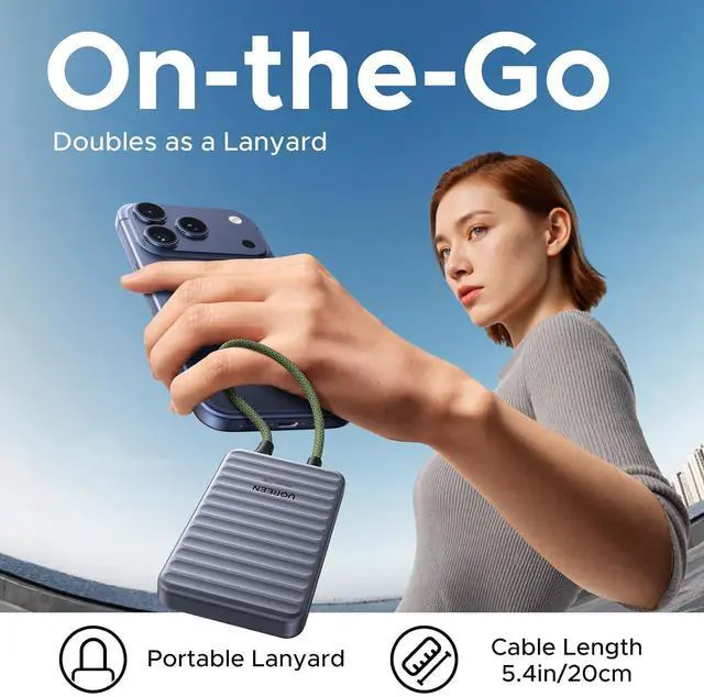 Alt view image 4 of 7 - UGREEN NeoDrive Go 1TB Portable SSD, 40Gbps Built-in Cable, Up to 4000MB/s