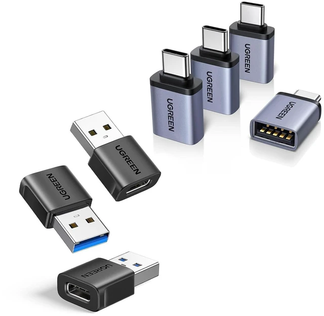 Main image of USB to USB C Adapter 3Pack +USB C to USB Adapter 4 Pack for iPhone 16 15 14 13 Plus Pro Max,iPad Air Mini 6 7,Samsung Galaxy S25,Apple Watch,Black