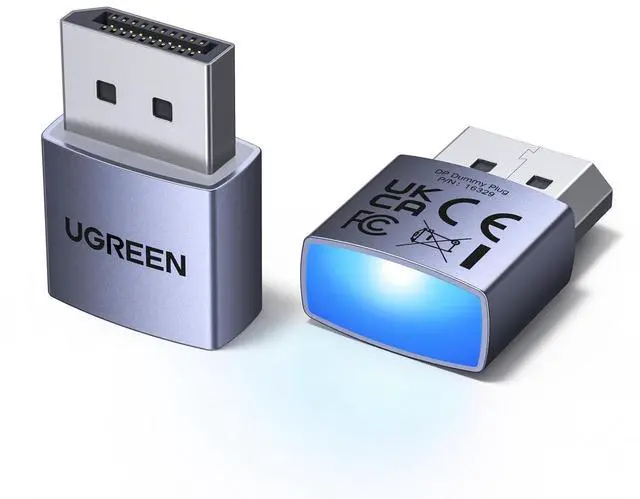 Main image of UGREEN 2 Pack DisplayPort Dummy Plug EDID Emulator Virtual Monitor 4K@60Hz