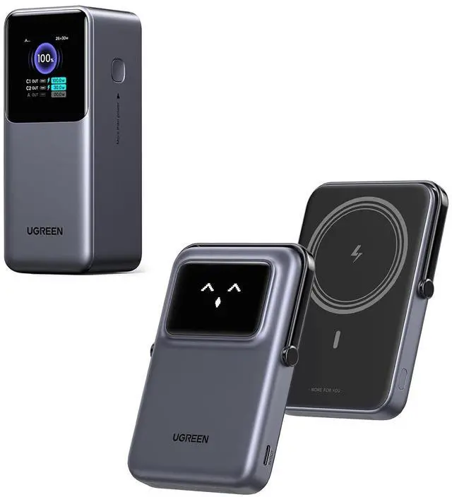 Main image of UGREEN Nexode Power Bank 20000mAh 130W Portable Charger Bundle with Uno Magsafe Portable Charger